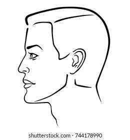 front profile  human head images stock  vectors shutterstock