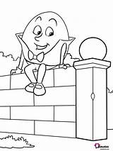 Dumpty Humpty Coloring Pages Colouring Printable Clipart Nursery Worksheet Color Cartoon Book Preschool Template Sheet Coloringsky Print Kids Books Sheets sketch template
