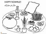 Norooz Nowruz Persian Haftseen sketch template