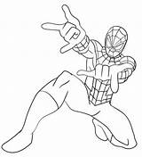 Spiderman Spider Coloring Aranha Homem Shooting sketch template