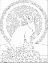 Coloring Doverpublications Cat sketch template