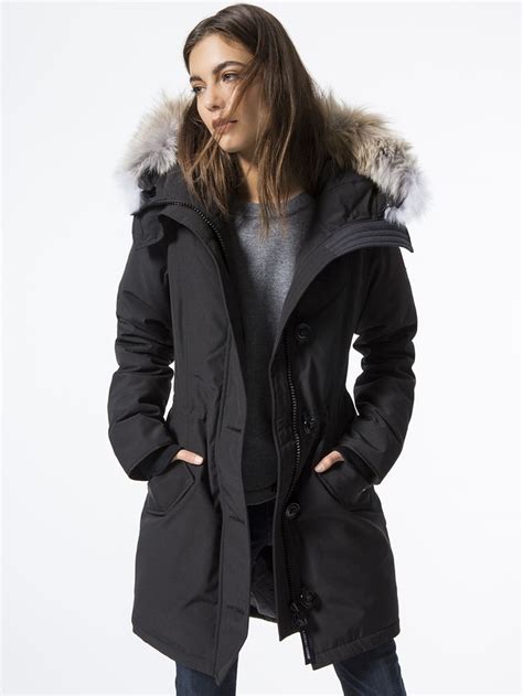 Rossclair Parka Jacket In Black By Canada Goose From