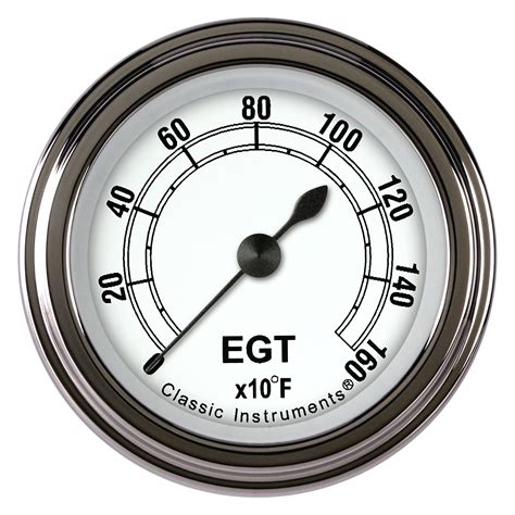 classic instruments classic white series exhaust gas temperature gauge
