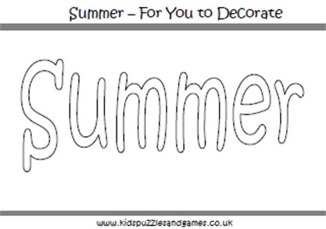 summer colouring sheets kids puzzles  games