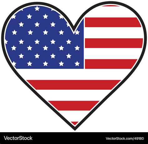 american heart flag royalty  vector image vectorstock