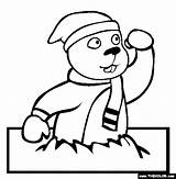 Groundhog Coloring Pages Groundhogday sketch template