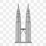 Petronas Continuous Klcc sketch template