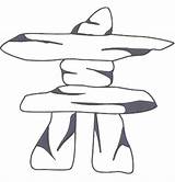 Inukshuk Colouring Pages Pag sketch template