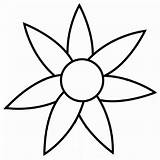 Outline Flower Drawing sketch template