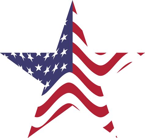 clipart american flag star