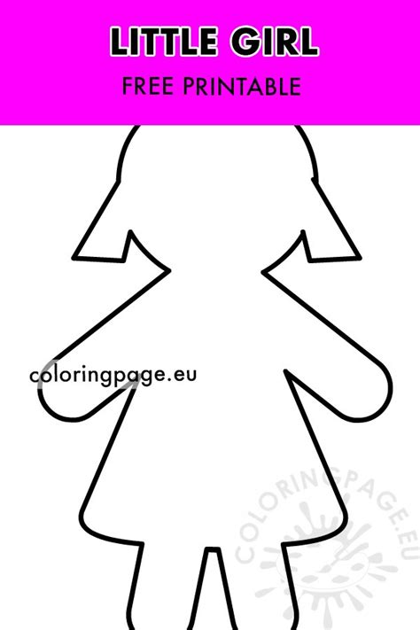 girl template coloring page