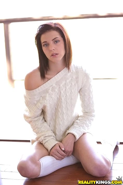 thoughtful teen kiera winters takes off white sweaters and panties on
