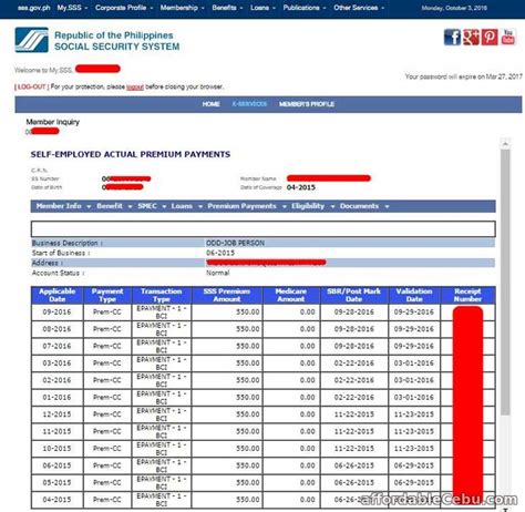 view  sss account  contributions  philippine