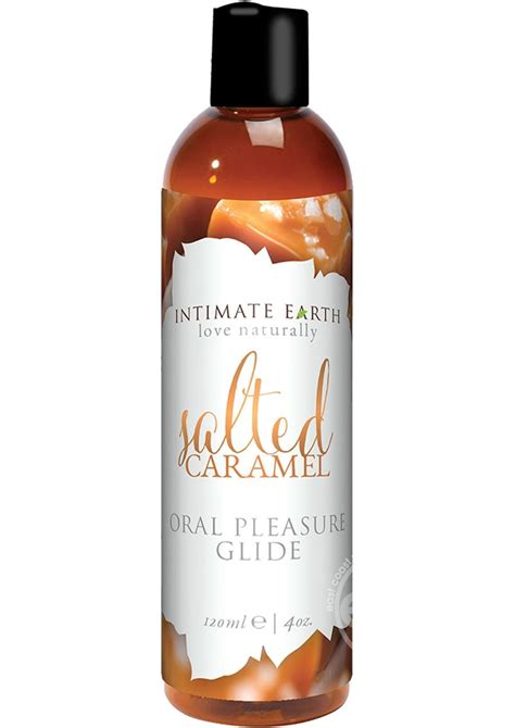 intimate earth oral pleasure glide lubricant salted caramel 4oz