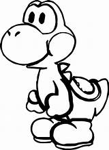 Yoshi Mario Coloring Super Pages Wecoloringpage Luigi sketch template