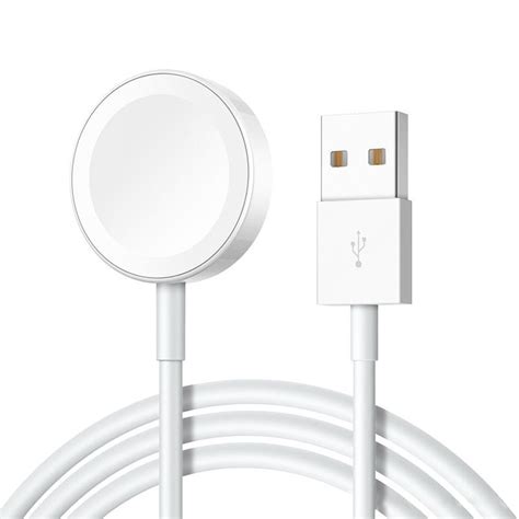 apple  magnetic wireless charging cable white