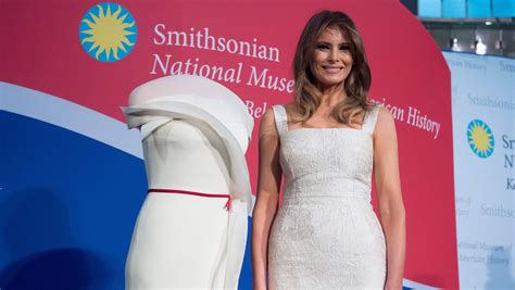 melania trump s inaugural gown now part of history at smithsonian