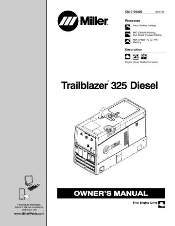 miller trailblazer  diesel  arcreach user manual manualzz