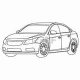 Outline Car Vector Drawing Illustration Line Cars Coloring Sports Pages Automotive Clipart Google Depositphotos Cutting Die Getdrawings Drawings Lightbox Cart sketch template