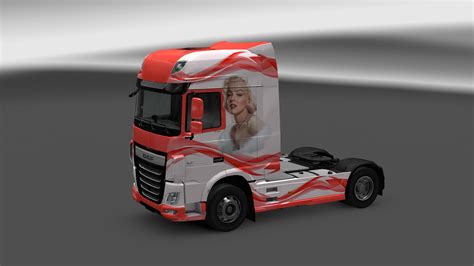 daf xf e6 marylin monroe skin mod euro truck simulator 2 mods