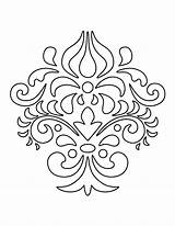 Stencil Stencils Damask Patternuniverse Moroccan Damasco Schablonen Schablone Stenciling Silhouette Resultado Sgraffito Damaszener Orientalische Wand Projekte Maschinenstickerei Marokkanische Wände Mentve sketch template