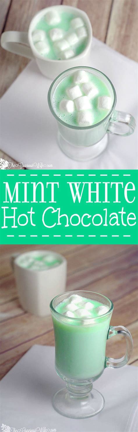 homemade mint white hot chocolate is a fast and easy homemade hot