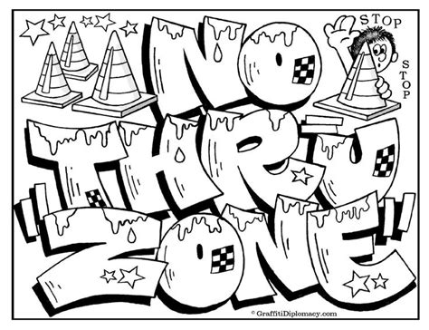 coloring page  kids graffiti lettering graffiti drawing
