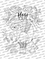 Coloring Slowly Phrase sketch template