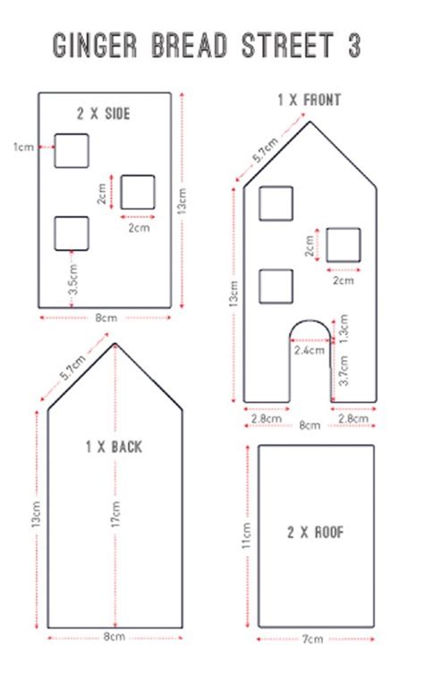 large gingerbread house template printable printable templates