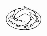 Chicken Coloring Roasted Roast Drawing Coloringcrew Getdrawings Fish sketch template