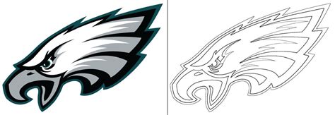 eagles logo coloring page philadelphia eagles logo oakland raiders