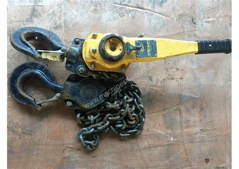 used loadsafe lever hoist chain block 6 3 ton x 1 6 mtr drop electric chain hoist in preston vic