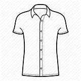 Shirt Collar Shirts Short Drawing Sleeve Icon Wear Mens Getdrawings Drawings sketch template