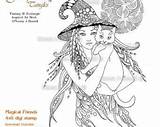 Fairy Tangles Coloring Pages Witch Choose Board Halloween sketch template