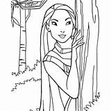 Pocahontas sketch template