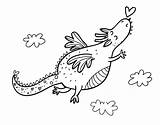 Dragon Heart Coloring Coloringcrew Pages Dragons sketch template