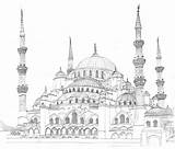 Istanbul Drawing Sketch Drawings Mosque Sketches Studio Ottoman çizim Line Architecture Mandala Byzantine sketch template