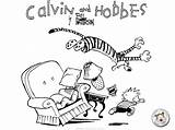 Calvin Hobbes Coloring Pages Drawing Printable Wallpaper Watterson Getdrawings Bill Color Getcolorings Choose Board Book Comments sketch template