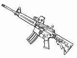 Rifle Weapons Vapen Pubg Nerf Royale Páginas Pistola Halo Gethighit sketch template