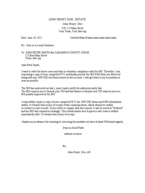 court request  letter