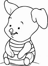 Piglet Coloring Baby Pages Draw Truy Cập sketch template