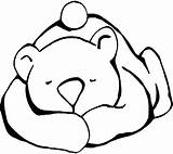 Coloring Pages Bear Sleeping Clipart sketch template