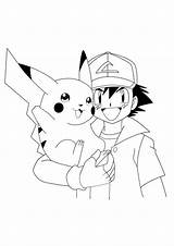 Ash Pikachu Coloring Pages Getcolorings sketch template