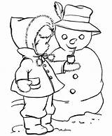 Pipe Snowman Drawing Coloring Smoking Kid Give Little Line Color Getdrawings sketch template