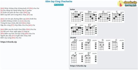 chord dam  cung chachacha tab song lyric sheet guitar ukulele