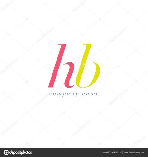 hb letters logo template stock vector  brainbistro