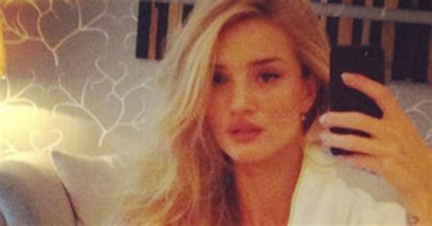 Rosie Huntington Whiteley Shows Off Sexy Cleavage In Nearly Naked