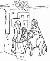Joseph Mary Coloring Bethlehem Pages Donkey Christmas Jesus Bible Story Baby Nativity Travel Colouring Children Kids Sheets Arrived Printable Stories sketch template