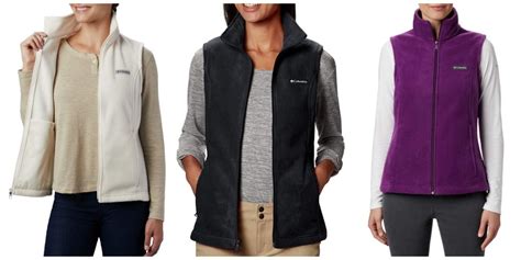 save  columbia womens full zip fleece vest savings  simply