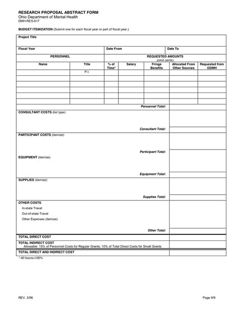 research proposal abstract form  word   formats page